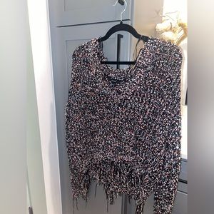 Off the shoulder oversized sweater